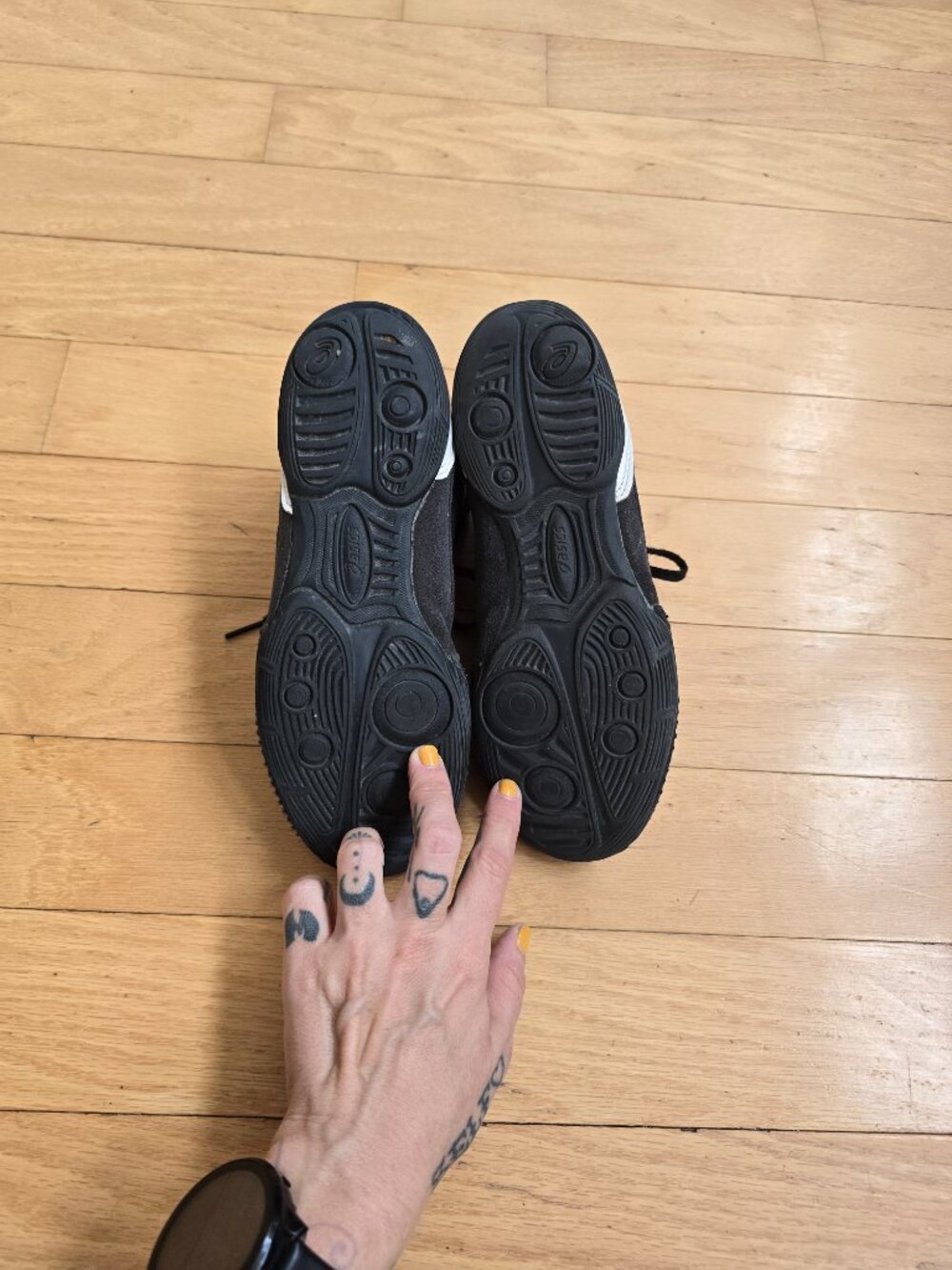 ASICS | Matflex 6 GS Black White Flat Sole Wrestling Sneakers | WMS 6.5 - Picture 9 of 9